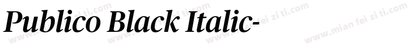 Publico Black Italic字体转换